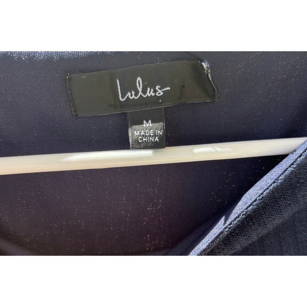 Lulus Modern Moves Navy Ribbed Knit Sleeveless Mini Dress Size Medium - Picture 5 of 11